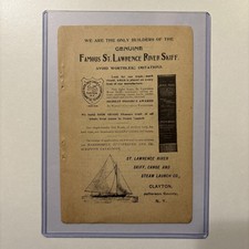 1895 St. Lawrence River Skiff & Spalding 19th Century Baseball Equipment Ad picture