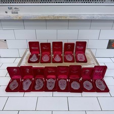 Waterford Crystal Annual Christmas Ornaments 1978–1990 Lot of 13 picture