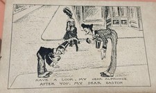 Antique Pre-1907 Alphonse & Gaston Comic Postcard Undivided Back Unused picture