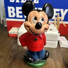 Vintage Play Pal Plastics Walt Disney Mickey Mouse Plastic Piggy Bank w Plug 11