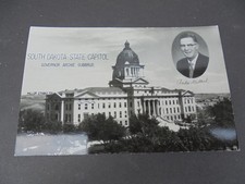 RPPC SOUTH DAKOTA STATE CAPITOL GOVERNOR ARCHIE GUBBRUD 1960 REAL PHOTO POSTCARD picture