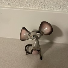 Vintage Freeman-Mcfarlin Mouse ‘Nodder’ Miniature Figurine | 3” Tall picture