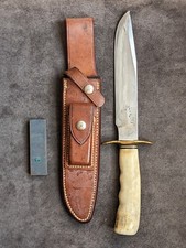 Very Rare Early 1960s (Maybe Late 50s) Antler/Stag Fighter Knife, Finger grooves picture