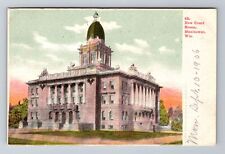 Manitowoc WI-Wisconsin, New Court House, Antique, Vintage Souvenir Postcard picture