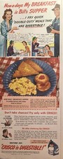 Crisco Shortening All-Vegetable Fried Foods Breakfast Plan Vintage Print Ad 1943 picture