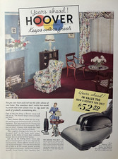 1939 Hoover Vacuum Cleaner 305 Years Ahead Keeps Colors Fresh Vintage Print Ad picture