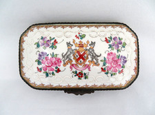 Antique 1920's Limoges Porcelain France  Large Coffee Table Box  6 1/2