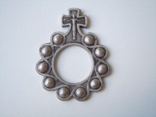 Prayer Ring Silver-Tone Metal Ave Maria Cross 11,0 g 4,4 x 3,4 cm picture