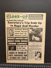 1974 Oct 14th National Close-Up Newspaper, Bianca Jagger, Anthony Quinn (10U) picture