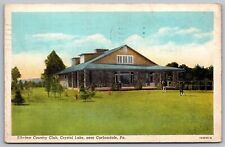 Carbondale PA Elkview Country Club Crystal Lake Linen Cancel WOB Postcard picture