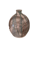 Vintage Signed Charles Counts Drip Glaze Stone Pottery Lt Blue, Gray and Beige picture