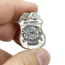 BL7-018 VA Veterans Affairs Police Officer RETIRED Administration shield lapel p picture