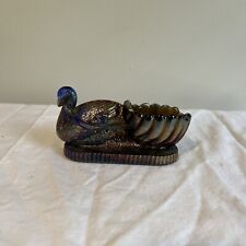 Fenton Art Glass Amethyst Carnival Glass Swan Toothpick Holder picture