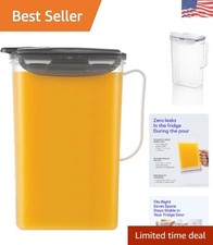 Elegant Aqua Plastic Pitcher - Airtight, Leakproof, 2 Quart for Water & Juices picture
