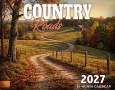 2027 Country Roads Wall Calendar – 16-Month Scenic Art (FREE SHIPPING) picture