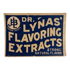 Dr Lynas Flavoring Extract Early Antique Cardstock Sign picture