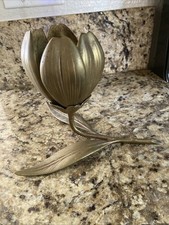 Vintage Brass Flower Ashtray With removable Petal Trays picture