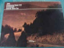 Original 1985 Lincoln Full Line Deluxe Sales Brochure 85 Mark VII Continental picture