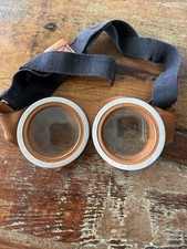 Vintage Siebe Gorman London Protective Goggles WWII Era Industrial Safety Glass picture