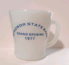 Fire King Vintage WINSOR State Bank Grand Opening 1977 Cup Mug  picture