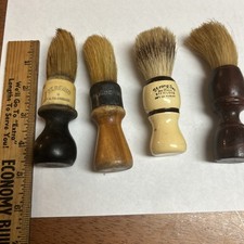 Vintage Strong Set Sterilized Pure Bristles Shaving Brush USA w/ 3 other Brushes picture