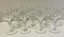Set of 7 Crystal Stemware Wine Glasses 4.75”H Vintage picture