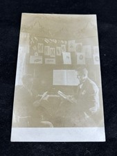 RPPC Tri-State College Angola, IN Trine University Interior Piano 1909 TSC Men picture