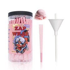 ZAPWRAP 72 PCS Pink Pre Rolled Cones Ice Cream Flavor King Size Rolling Paper picture