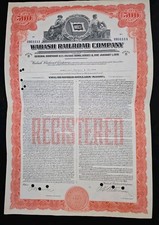 Wabash Railroad Co.-$500 Bond-Railroad Bonds picture
