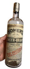 Antique 1890s Homer's GINGER BRANDY Bottle Label Labeled NY Chicago San Franisco picture