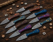 Lot of 20 Pcs 8'' Full Tang Boot Knives Damascus Steel W/Sheath From USA picture