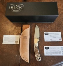 BUCK KNIVES 113 RANGER SKINNER custom shop new in the box elk antler handles picture