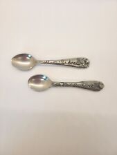 Pair Vintage Pewter Novelty Espresso Spoons picture