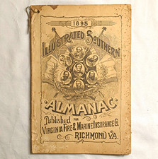 1895 Illustrated Southern Almanac Virginia Fire & Marine Richmond VA picture
