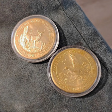 Grand Casino Avoyelles 1996 Collector Token Coins Lot of 2 w/ Plastic Cases picture