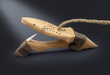 Fish Totem Halibut Hook, Northwest Coast Rustic Art Design 4 picture
