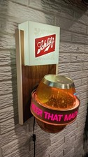Vintage 1965 Schlitz Beer Light-Up Rotating Barrel Motion Sign Works Great Rare picture