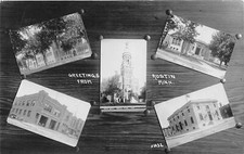 J33/ Austin Minnesota RPPC Postcard c1920s 5View Store School Library 11 picture