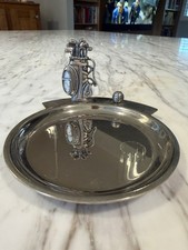 Vintage Golf Bag Golf Ball Metal Valet Trinket Catchall Tray Taiwan picture