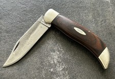Vtg 1972 CASE XX Buffalo Etch P172 Folding Pocket Knife 8-Dot Pakkawood Handle picture