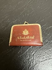 The Beverly Hills Hotel and Bungalows Los Angeles Ca Brown Purse Like Sewing Kit picture