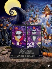 2X Jack & Sally Credit Card Small Chip STICKER (Holographic) 2PACK picture