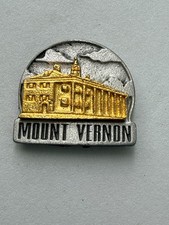 Mount Vernon George Washington Estate Lapel Pin Gold Pewter Souvenir Vintage picture