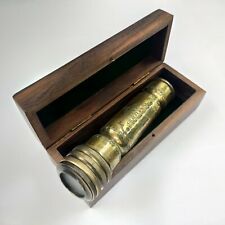 Brass Antique Kaleidoscope Wood Box Nautical Collectible gift picture