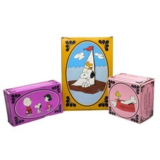 Vintage Avon Peanuts Snoopy Soap Dish Lot Unisex OS Multicolor Boxed Set picture