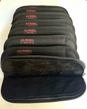 A.G. Russell 11”x 3.5” Black Zippered Cordura  Knife Storage Pouches - Lot of 8 picture