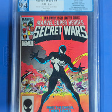 Marvel Secret Wars #8 (1984) PGX 9.4 Near Mint Jim Shooter Spider-Man picture