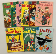 Lot of 9 Dell Walt Disney 10 cent golden age Donald Duck Daffy (1329) picture