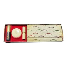 1964 Vintage Shiseido Zen Eau de Cologne gift set NOS Wallet Compact Lipstick picture