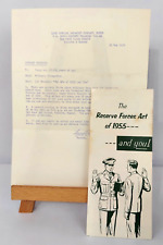 vtg 1950s military reserve forces act letter and pamphlet wichita kansas picture